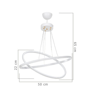 Lampada a sospensione due anelli bianchi Led Muso MDL4438