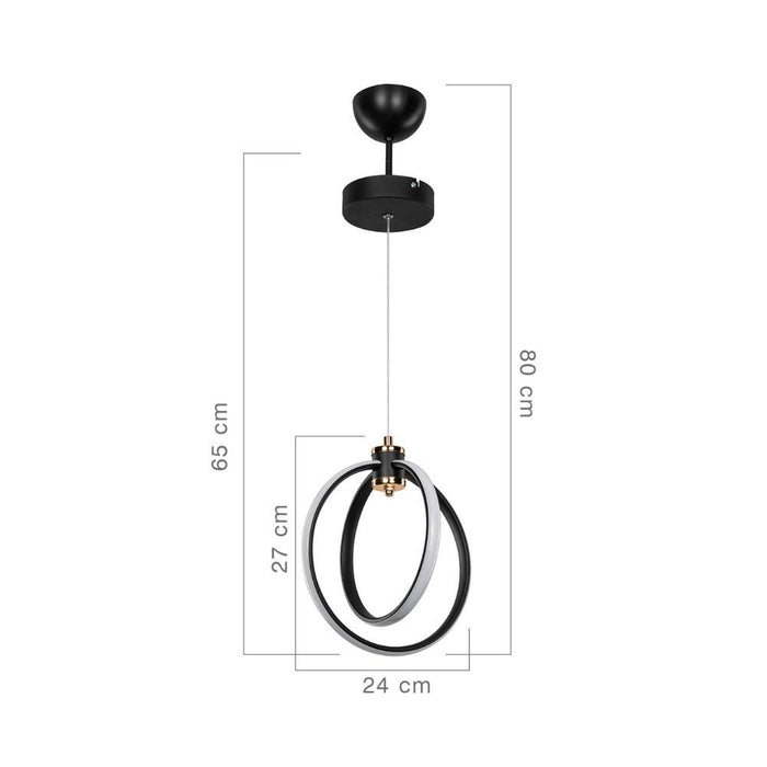 Lampada a sospensione due cerchi Led Felicia ASZ1591