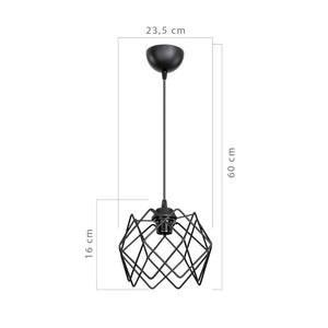 Lampada a sospensione gabbia nero Koza MDL3852