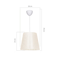 Lampada a sospensione in tessuto beige Conic ASZ0778