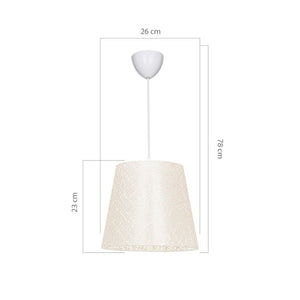 Lampada a sospensione in tessuto beige Conic ASZ0778