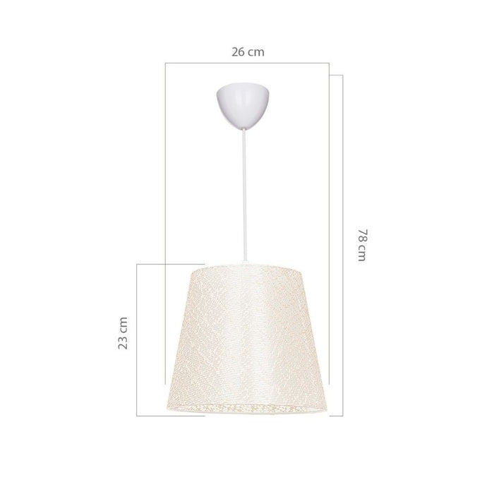 Lampada a sospensione in tessuto beige Conic ASZ0778