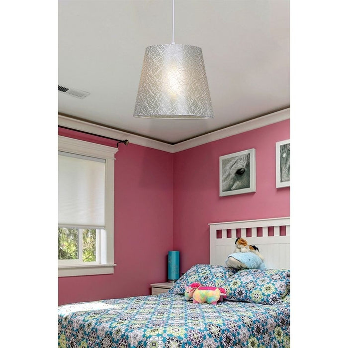 Lampada a sospensione in tessuto beige Conic ASZ0778