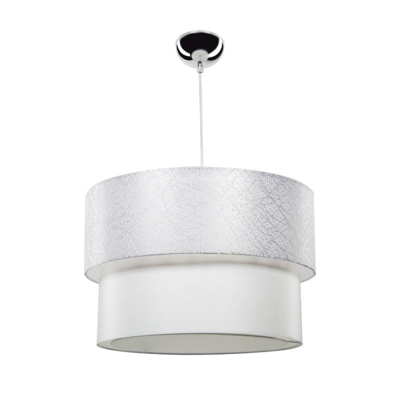 Lampada a sospensione in tessuto colore bianco Polo MDL2857