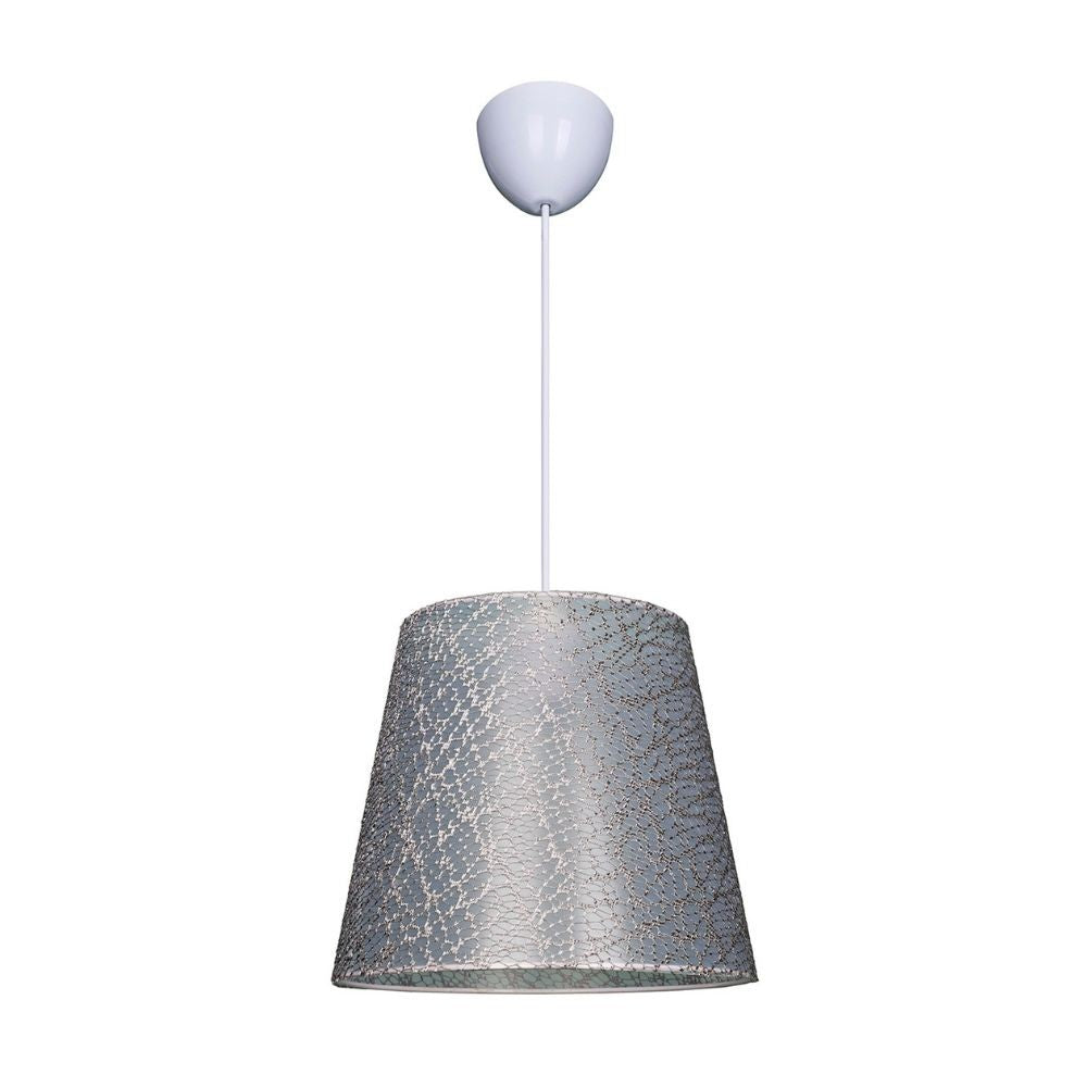 Lampada a sospensione in tessuto grigio Conic ASZ0777