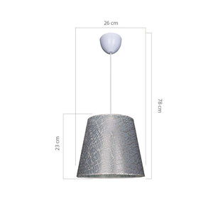 Lampada a sospensione in tessuto grigio Conic ASZ0777