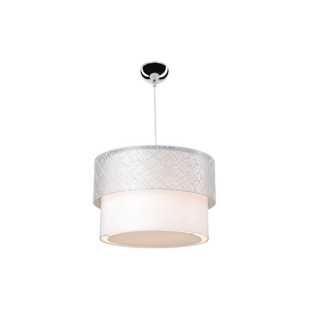 Lampada a sospensione in tessuto colore grigio Polo MDL2355