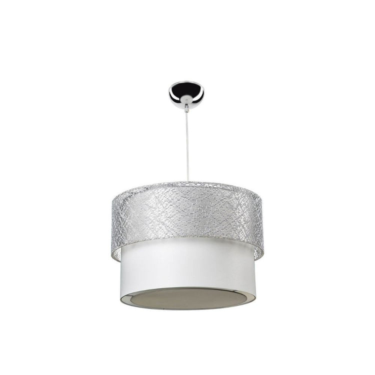 Lampada a sospensione in tessuto colore grigio Polo MDL2355