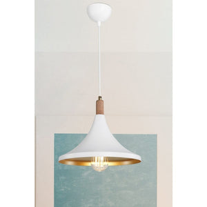 Lampada a sospensione Kano bianco oro ASZ1563