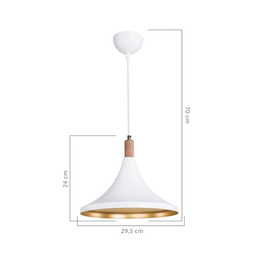 Lampada a sospensione Kano bianco oro ASZ1563