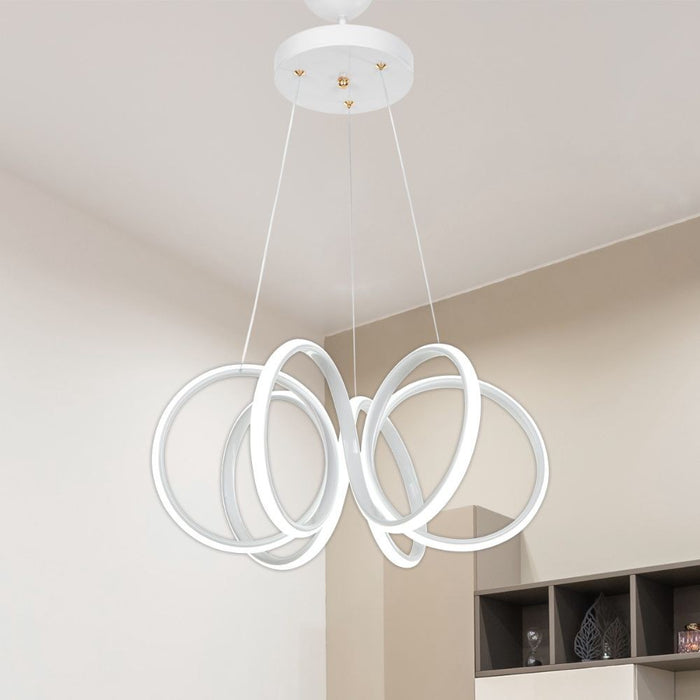 Lampada a sospensione LED forma spirale bianca Ilya MDL4439