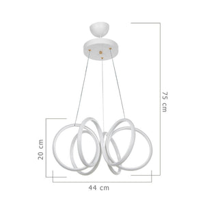 Lampada a sospensione LED forma spirale bianca Ilya MDL4439