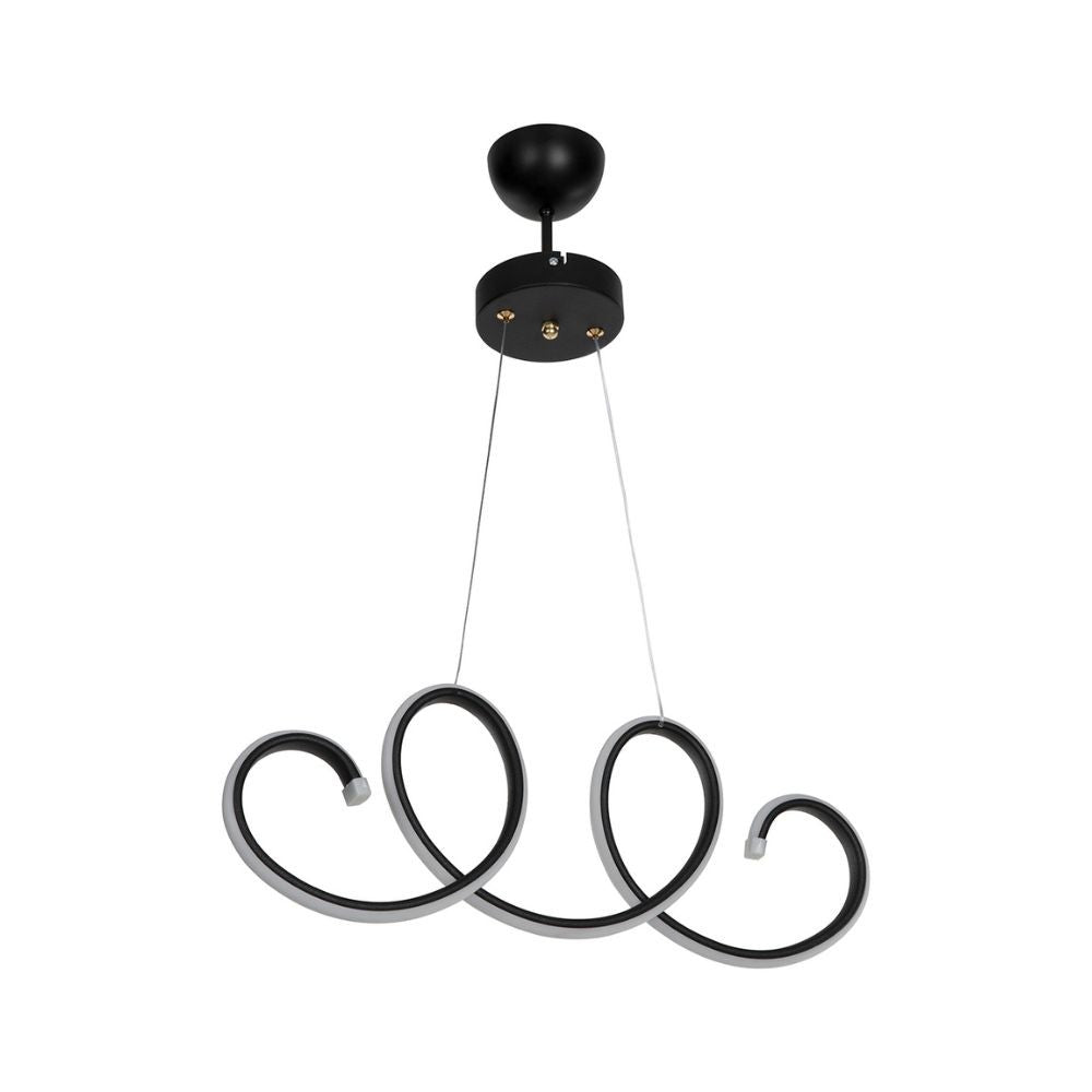 Lampada a sospensione LED forma spirale nera Afra MDL4441