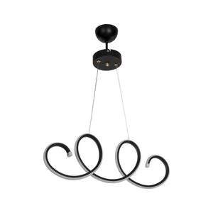 Lampada a sospensione LED forma spirale nera Afra MDL4441