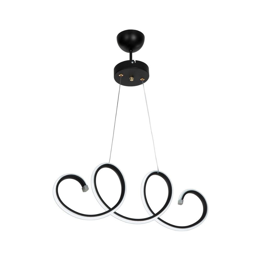 Lampada a sospensione LED forma spirale nera Afra MDL4441