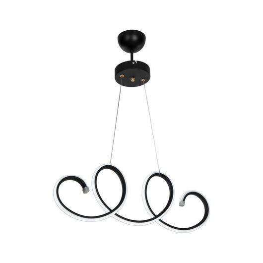 Lampada a sospensione LED forma spirale nera Afra MDL4441