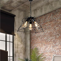 Lampada a sospensione luci in metallo nero asimmetrico Tena MDL3854