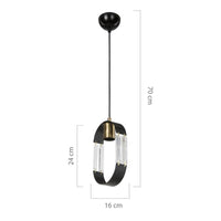 Lampada a sospensione pendente nero Nova ASZ1136