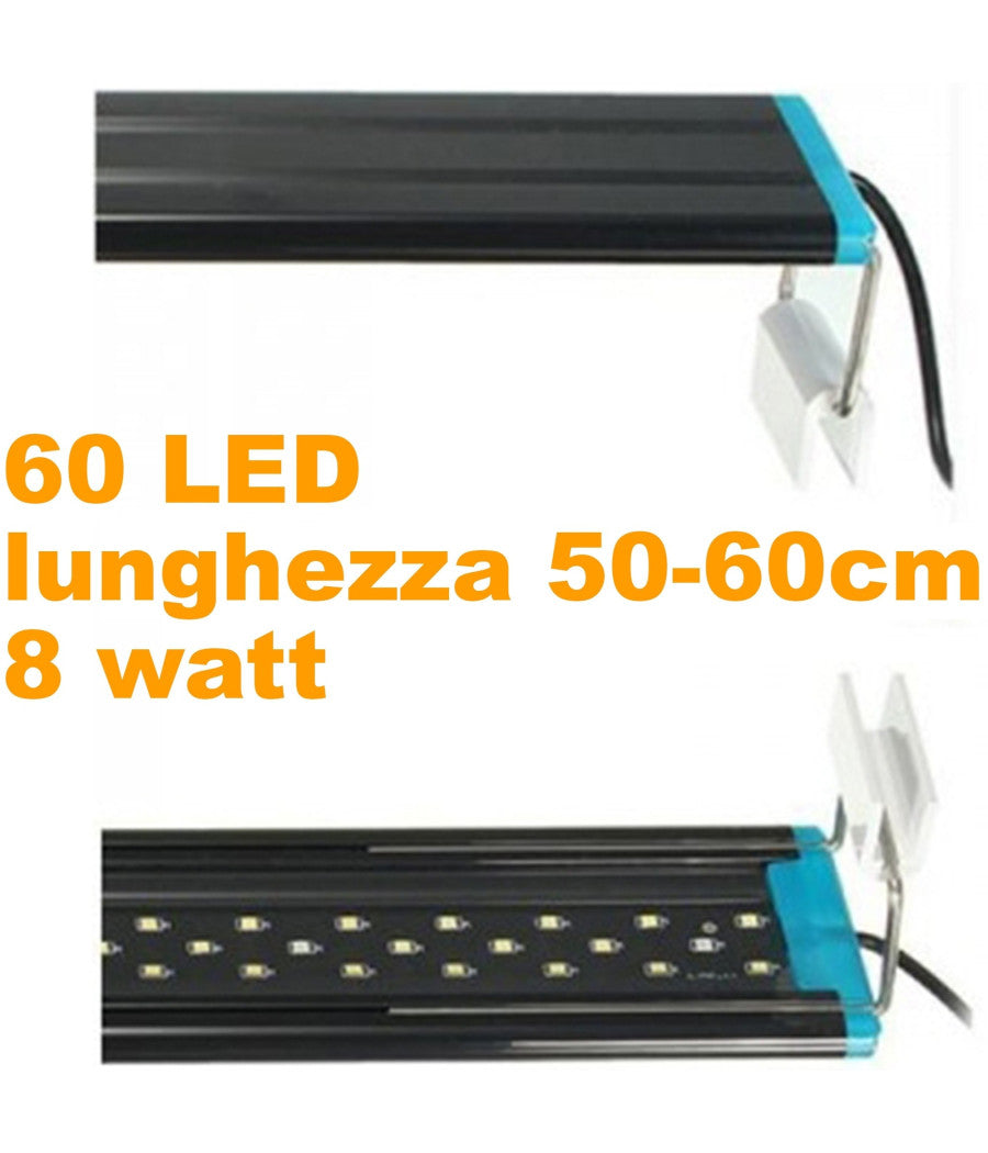 Lampada D113 Luce Plafoniera Allungabile Led Per Acquario Bordo Vasca 8w         