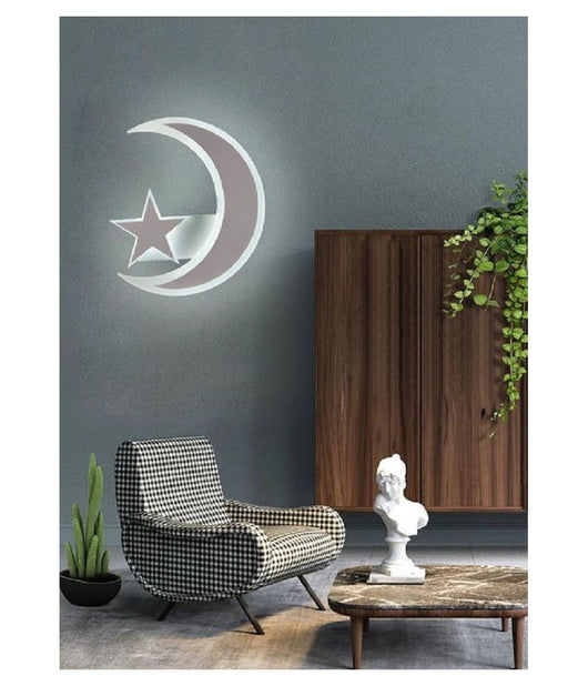 Lampada Da Parete Led Luna E Stella Applique 11w Luce Fredda Lume Cameretta E47         