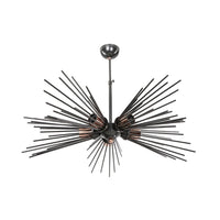 Lampada da soffitto a 5 luci metallo nero Salem MDL3806