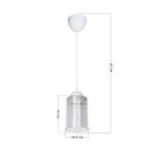 Lampada a sospensione con paralume cilindrico in plastica trasparente Optical ASZ1025