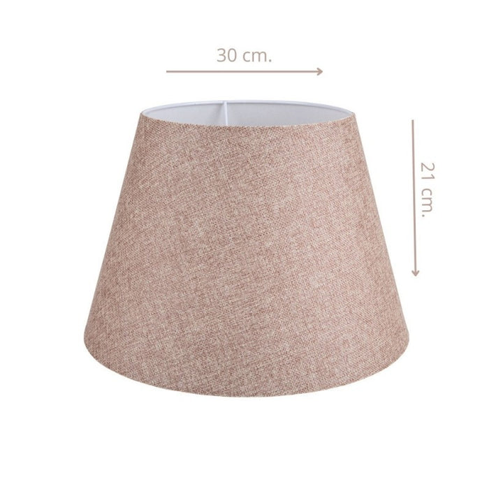 Lampada da tavolo base bianca e paralume tessuto colore beige LAGUNAH272634