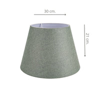 Lampada da tavolo base bianca e paralume tessuto colore verde LAGUNAH372638