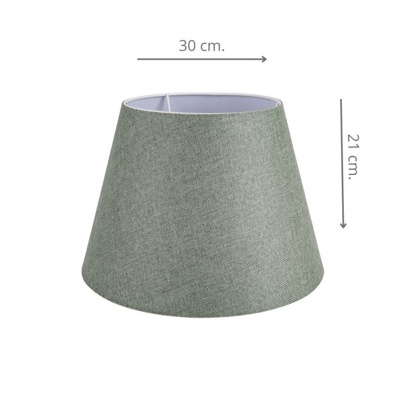 Lampada da tavolo base bianca e paralume tessuto colore verde LAGUNAH272638