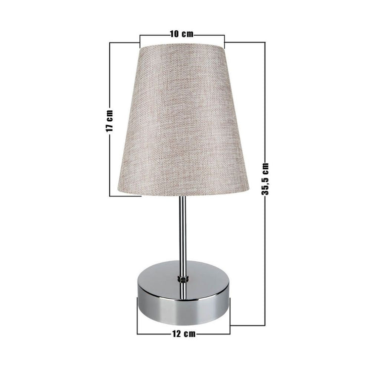 Lampada da tavolo cromo beige Estelya ASZ1068