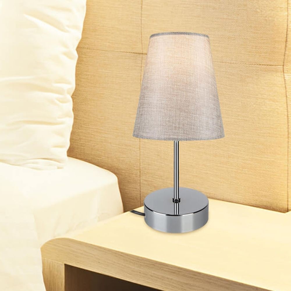 Lampada da tavolo cromo beige Estelya ASZ1068