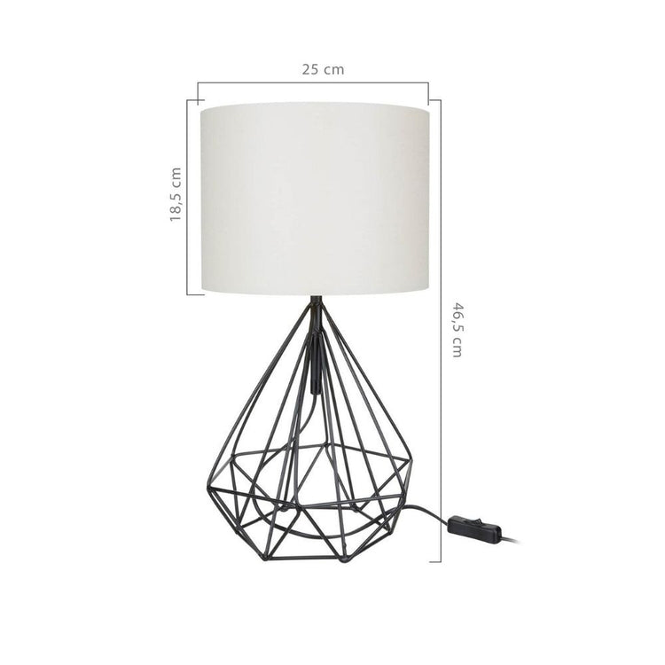 Lampada da tavolo ufficio scrivania Pena nero bianco MDL4268