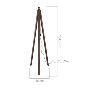 Lampada da terra treppiede legno noce scuro Deco MDL3008