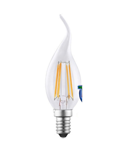 Lampada Filamento Led E14 Luce Fredda Calda 4 W Fiamma Led Filament         