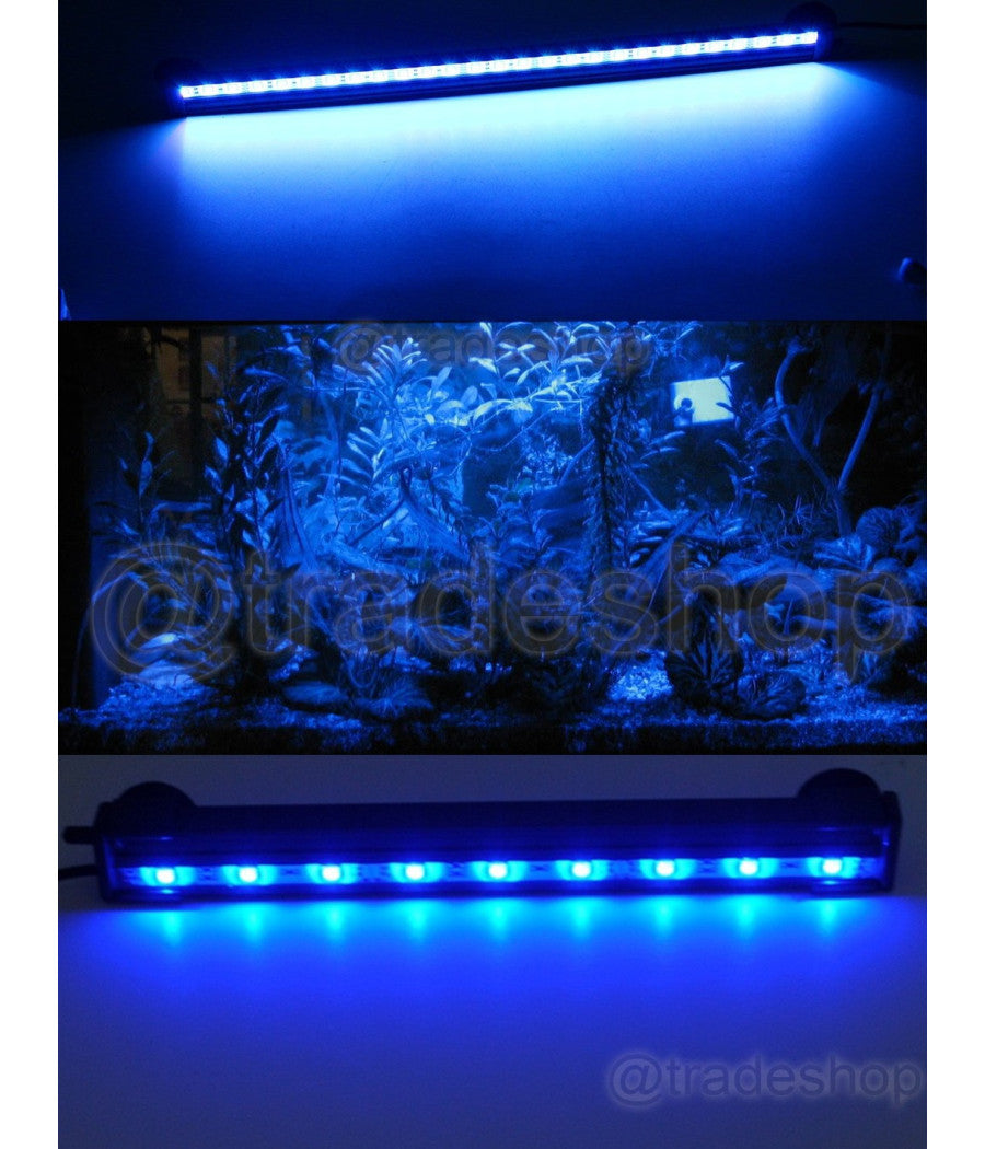 Lampada Immersione Led Per Acquario Tubo Led T4 Dee Luce Pesci Bianca Rgb Blu  -blu   60 Cm   -