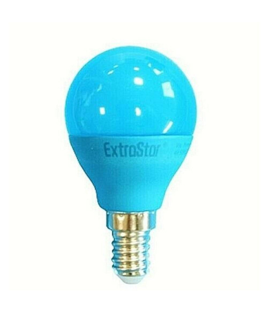 Lampada Lampadina A Led E14 4w 60 Lumen Globetto E14 Colorata Luce Azzurro Blu         