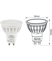 Lampada Lampadina Faretto Led 5w 24 Led Smd Attacco Gu10 Luce Bianca  -bianco Naturale      -