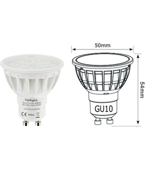 Lampada Lampadina Faretto Led 5w 24 Led Smd Attacco Gu10 Luce Bianca  -bianco Caldo      -