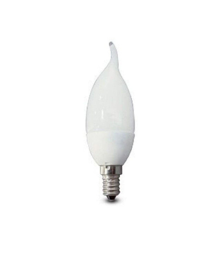 Lampada Lampadina Led 4w Watt E14 Luce Bianca Calda Fredda Fiamma In Ceramica  -bianco Freddo      -