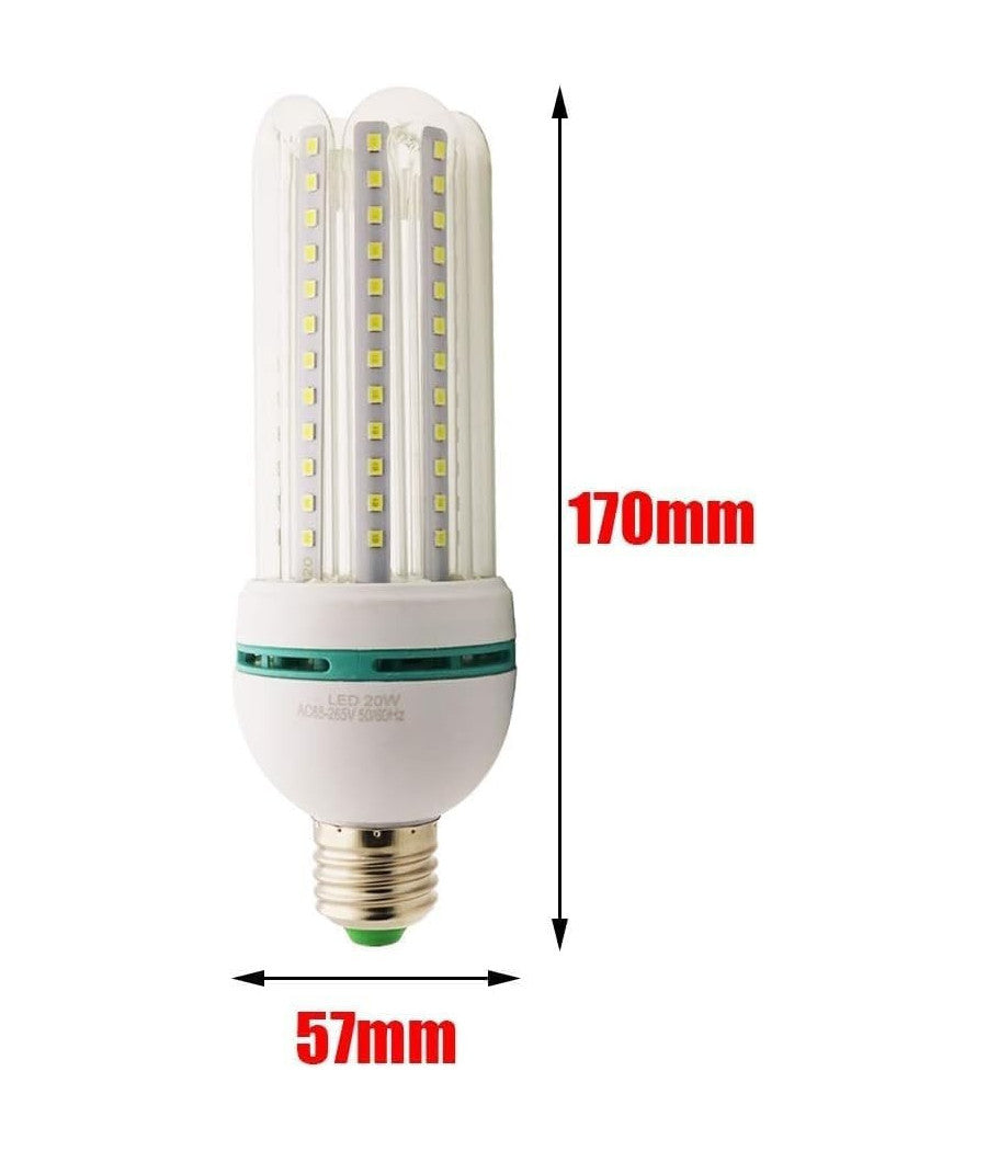 Lampada Lampadina Led Bulb 2835 4u E27 104smd 20w Ac85 265v 6000k         