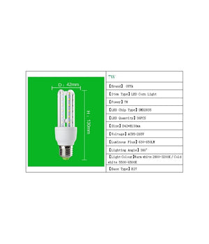 Lampada Lampadina Led Faretto Di Ultima Generazione Ultra Luminosi Ed Efficienti  -bianco Freddo-7 Watt     -e27-