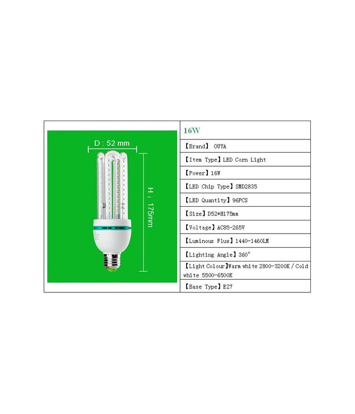 Lampada Lampadina Led Faretto Di Ultima Generazione Ultra Luminosi Ed Efficienti  -bianco Freddo-16 Watt     -e27-