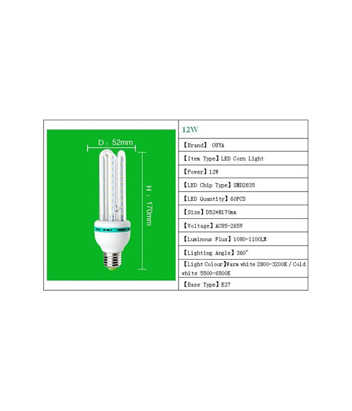 Lampada Lampadina Led Faretto Di Ultima Generazione Ultra Luminosi Ed Efficienti  -bianco Freddo-12 Watt     -e27-