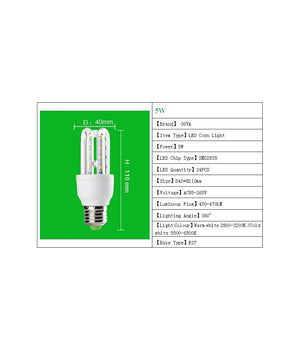 Lampada Lampadina Led Faretto Di Ultima Generazione Ultra Luminosi Ed Efficienti  -bianco Freddo-5 Watt     -e27-