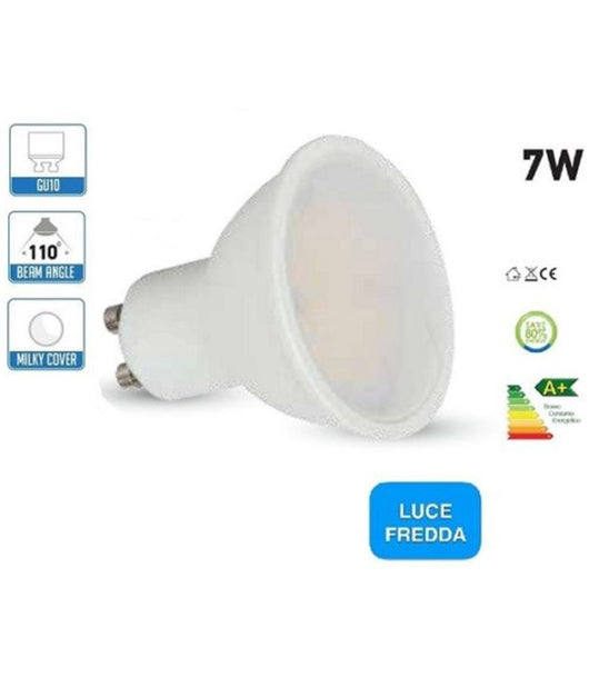 Lampada Lampadina Led Faretto Incasso Gu10 7w Cob Spotlight Luce Bianca Fredda         