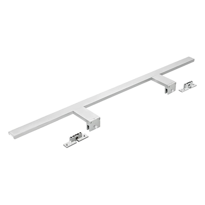 Lampada a led per bagno 80 cm luce naturale 4000K in alluminio cromo