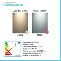 Lampada a led per bagno 80 cm luce naturale 4000K in alluminio cromo