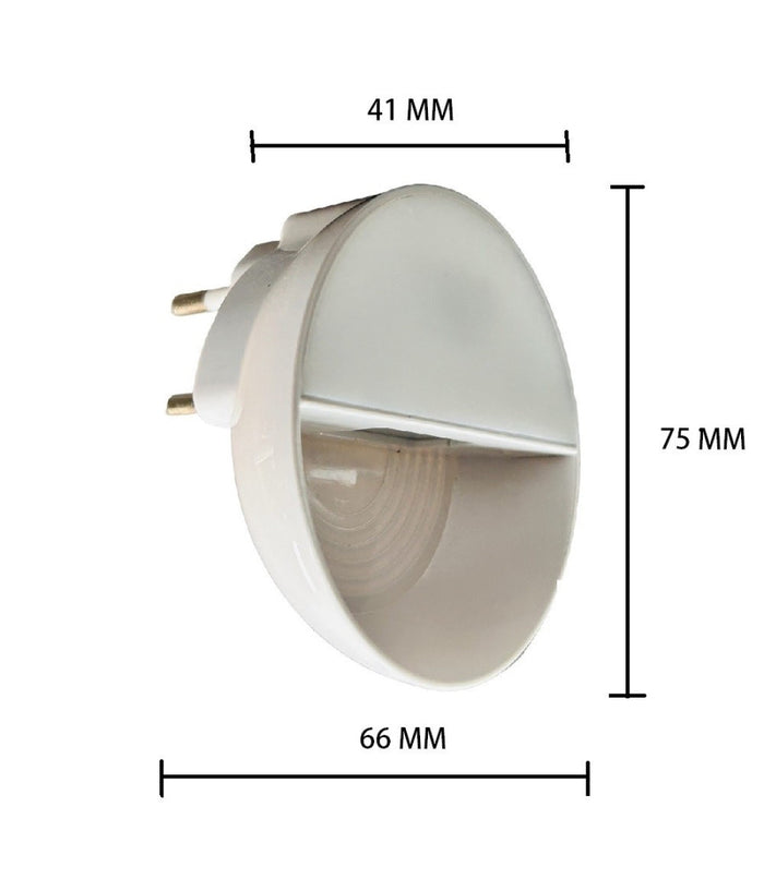 Lampada Led Con Spina Luce Notturna Segnapasso Sensore Movimento 0.4w Xggyd-002  -bianco Freddo      -