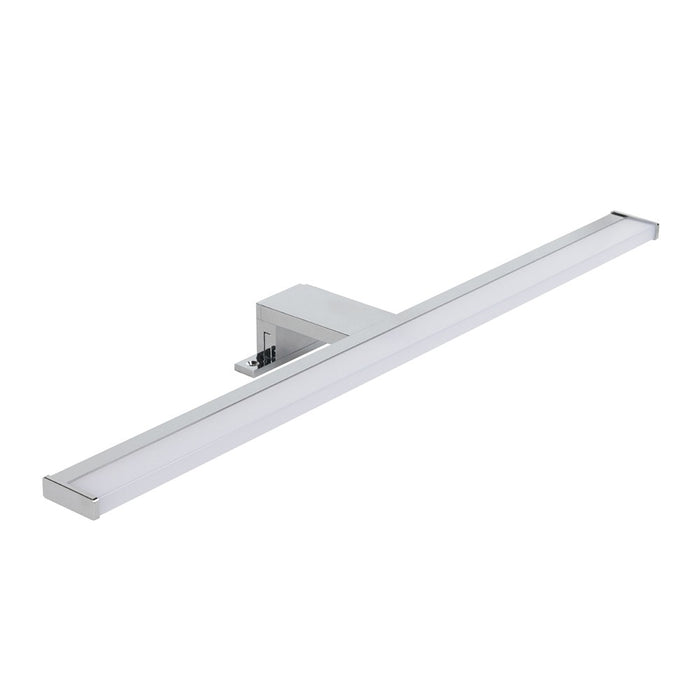 Lampada led specchio bagno L. 30 cm luce naturale 4000K in alluminio cromo