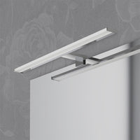 Lampada led specchio bagno L. 30 cm luce naturale 4000K in alluminio cromo